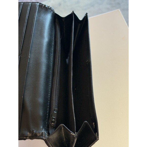 Gucci GG Canvas Horsebit Continental Wallet Black W/ Web Stripe Silver Hardware - Picture 4 of 14